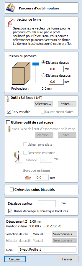 Fraise 2 dents 2D 3D V-Carving Inlay 10° Pointe 0.5mm Queue 6mm