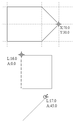 Snap to Guides, matching horizontal and vertical points, plus angle and distance