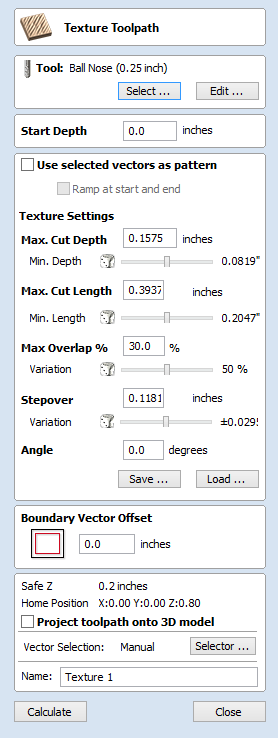 single line font for profile toolpath vectric