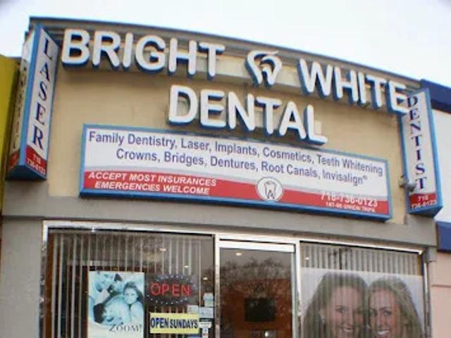 The Bright White Dental storefront on Union Turnpike in Fresh Meadows