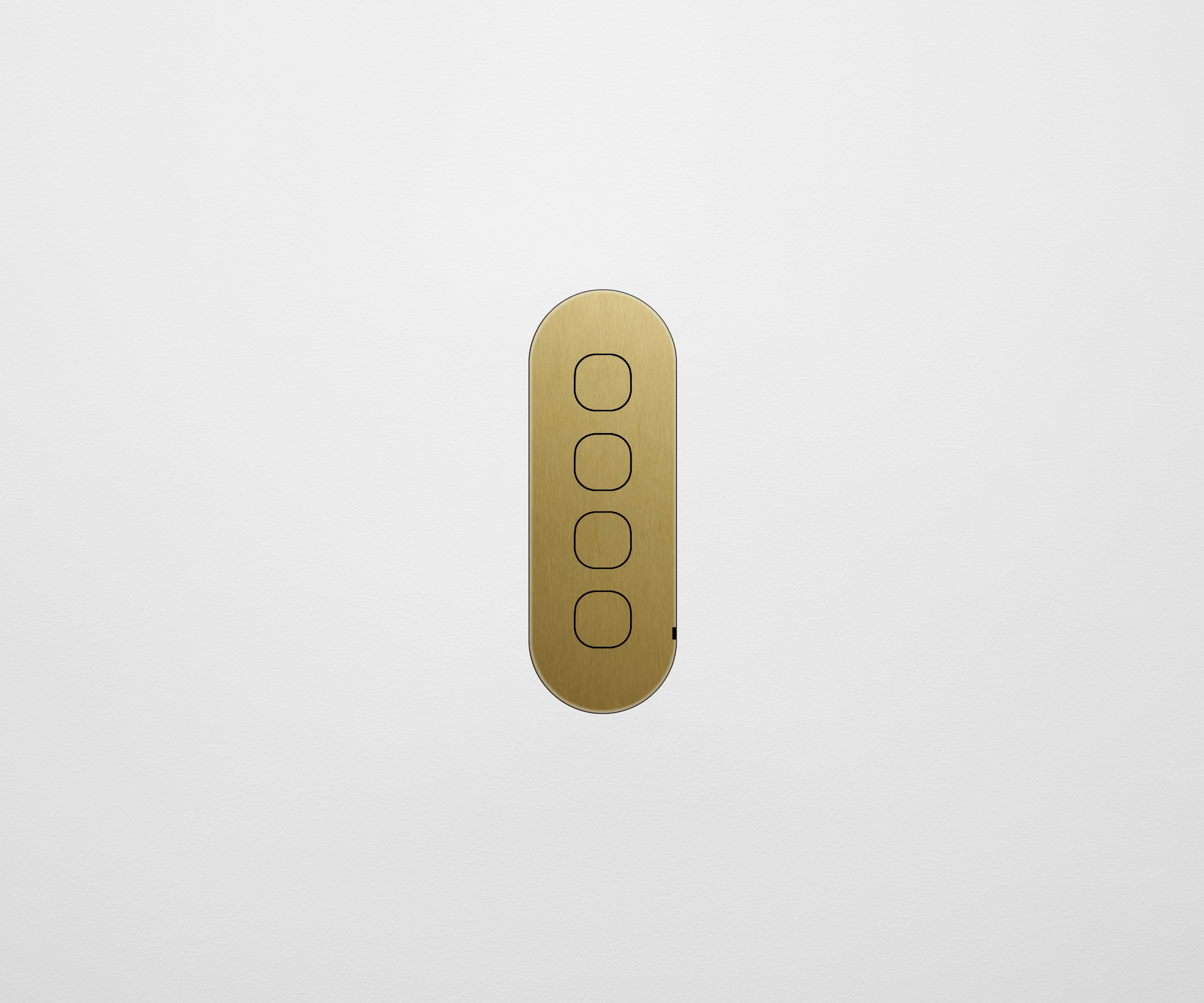 ZETR 4 Gang Casambi Control Switch Brass