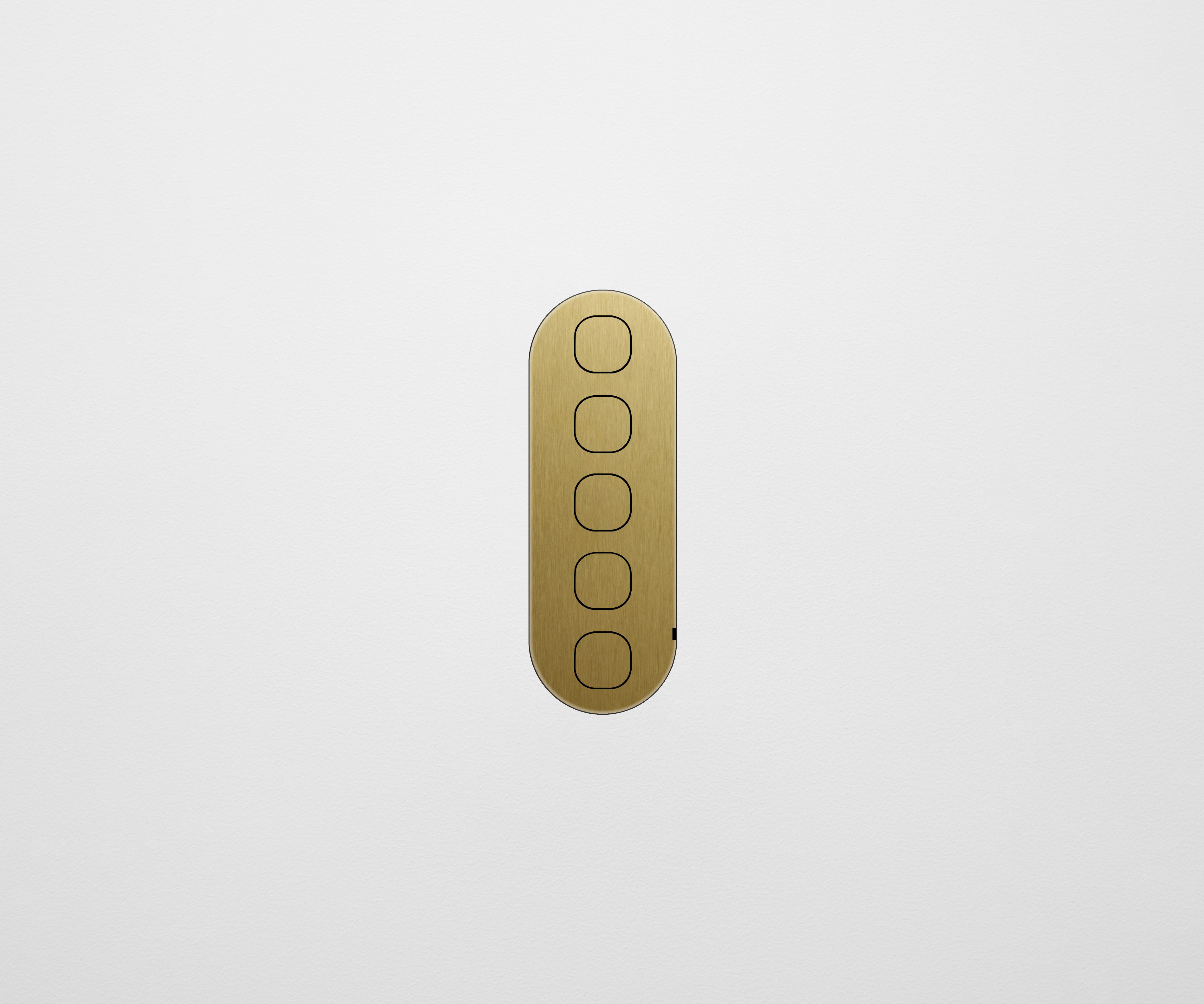 ZETR 5 Gang Casambi Control Switch Brass