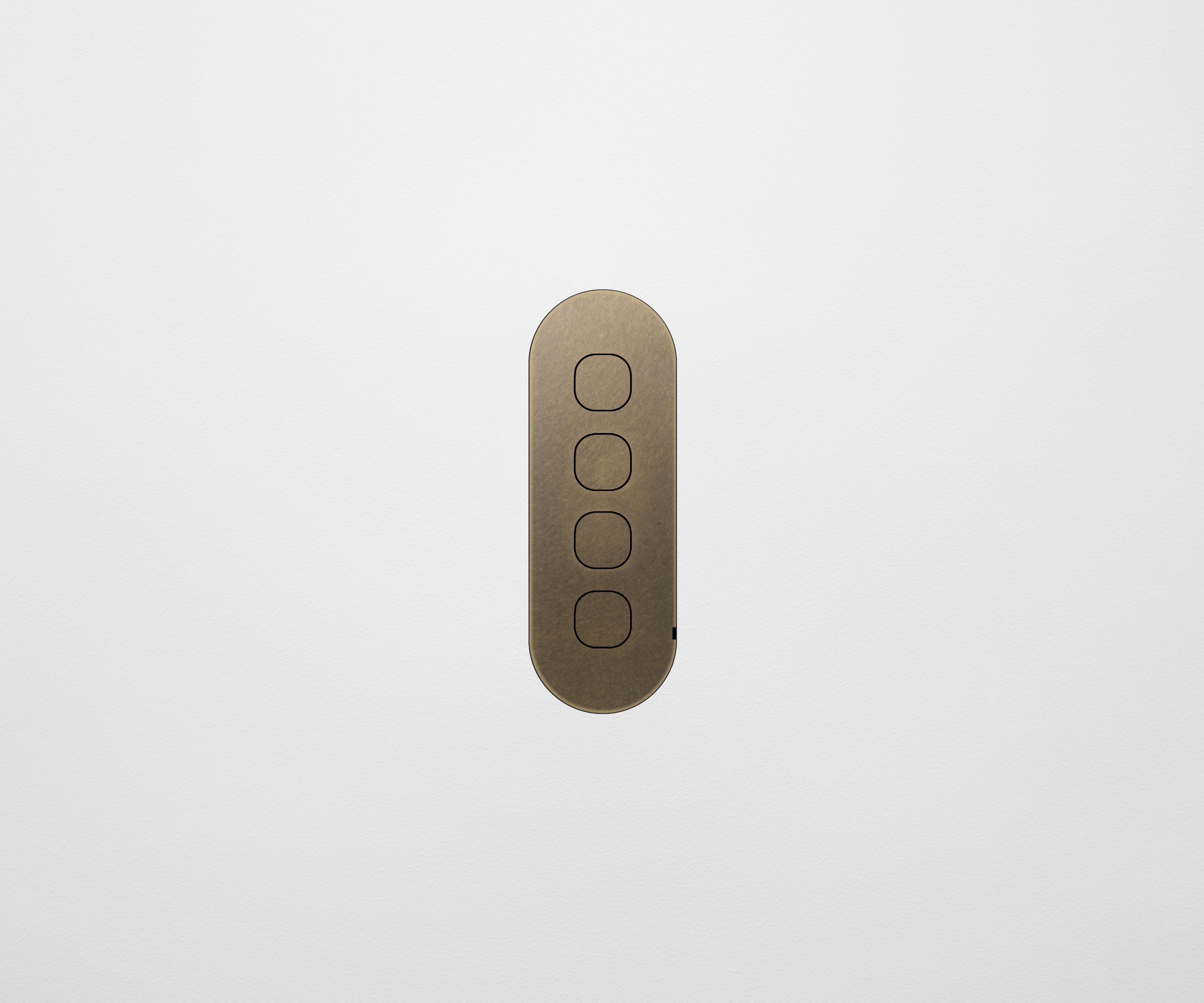 ZETR 4 Gang Casambi Control Switch Aged Brass
