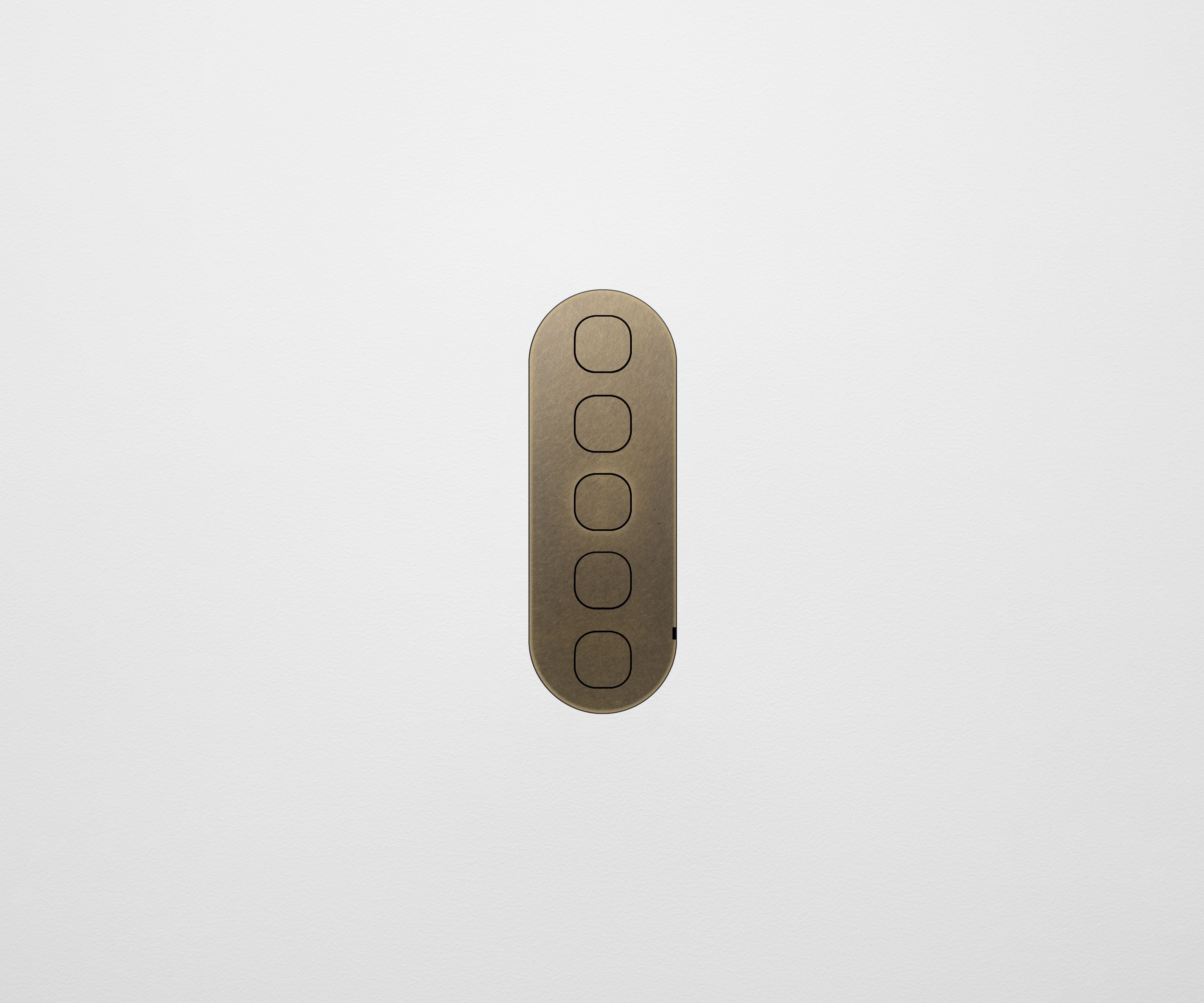 ZETR 5 Gang Casambi Control Switch Aged Brass