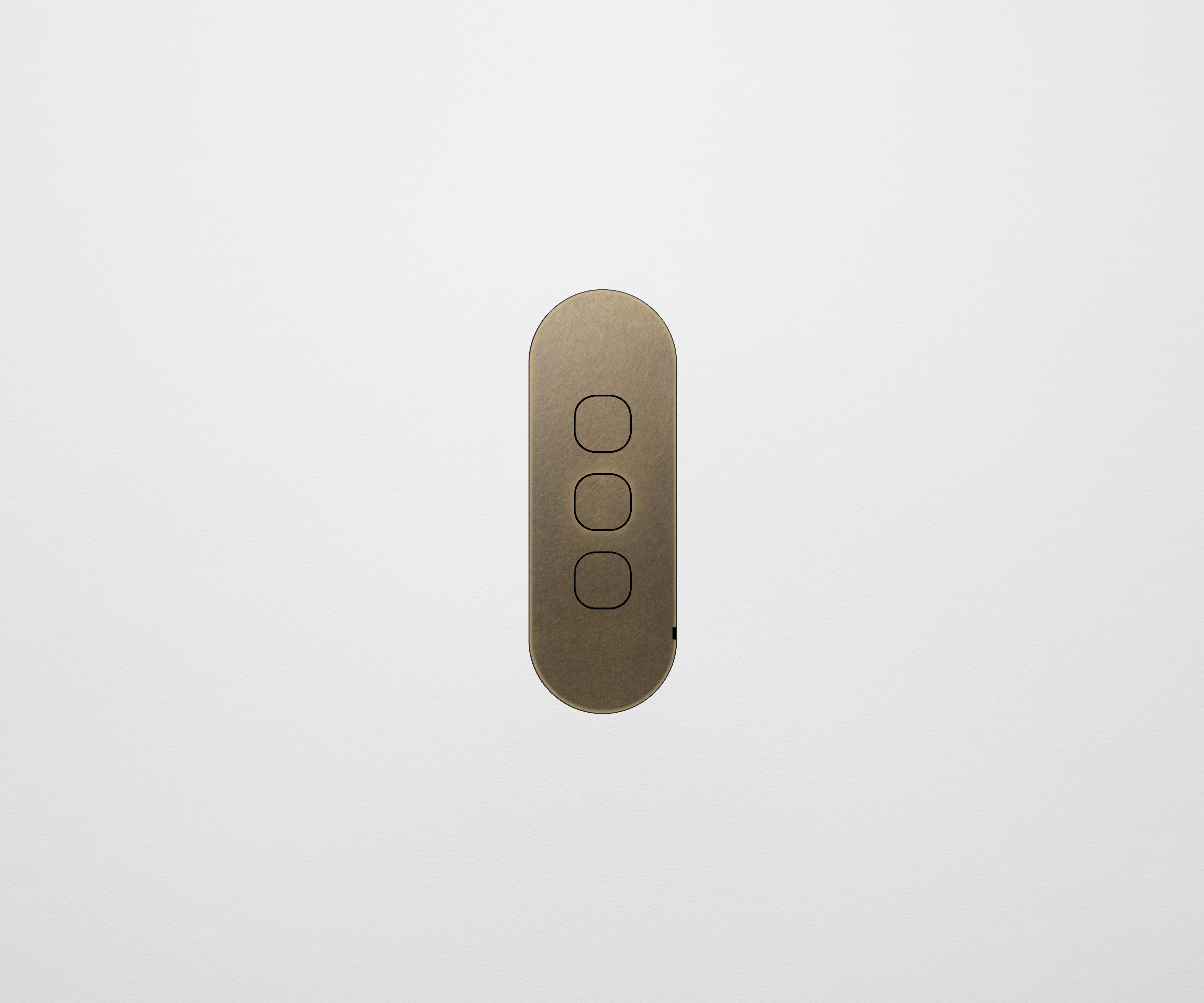 ZETR 3 Gang Casambi Control Switch Aged Brass