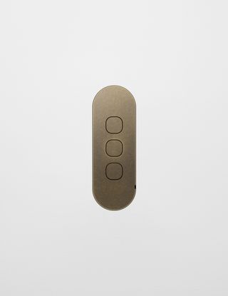 ZETR 3 Gang Casambi Control Switch Aged Brass