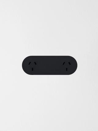 Double Outlet Power Matte Black
