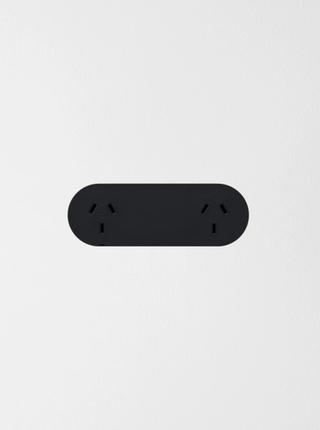 Double Outlet Power Matte Black
