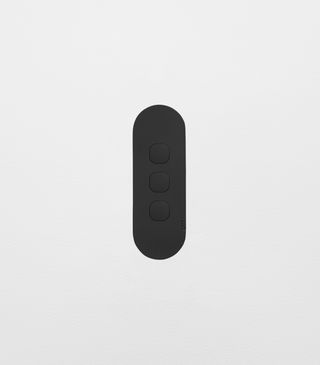 ZETR 3 Gang Push Button Switch Matte Black