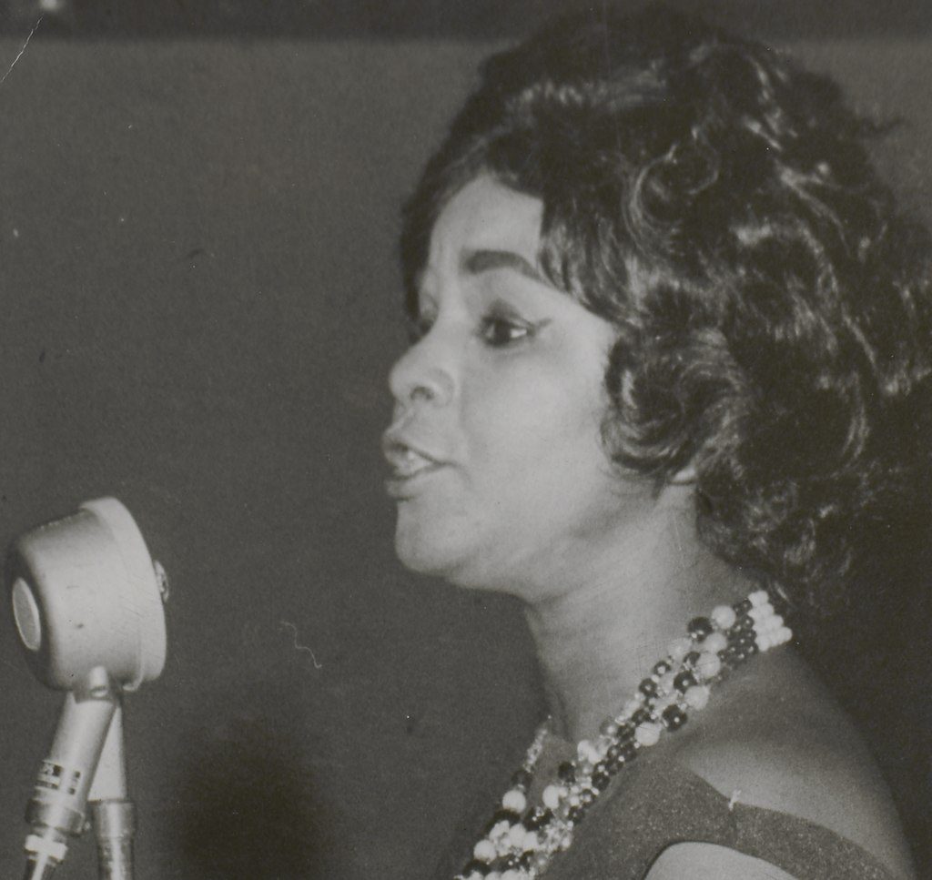 Elza Soares em apresentação no palco como cantora e artista