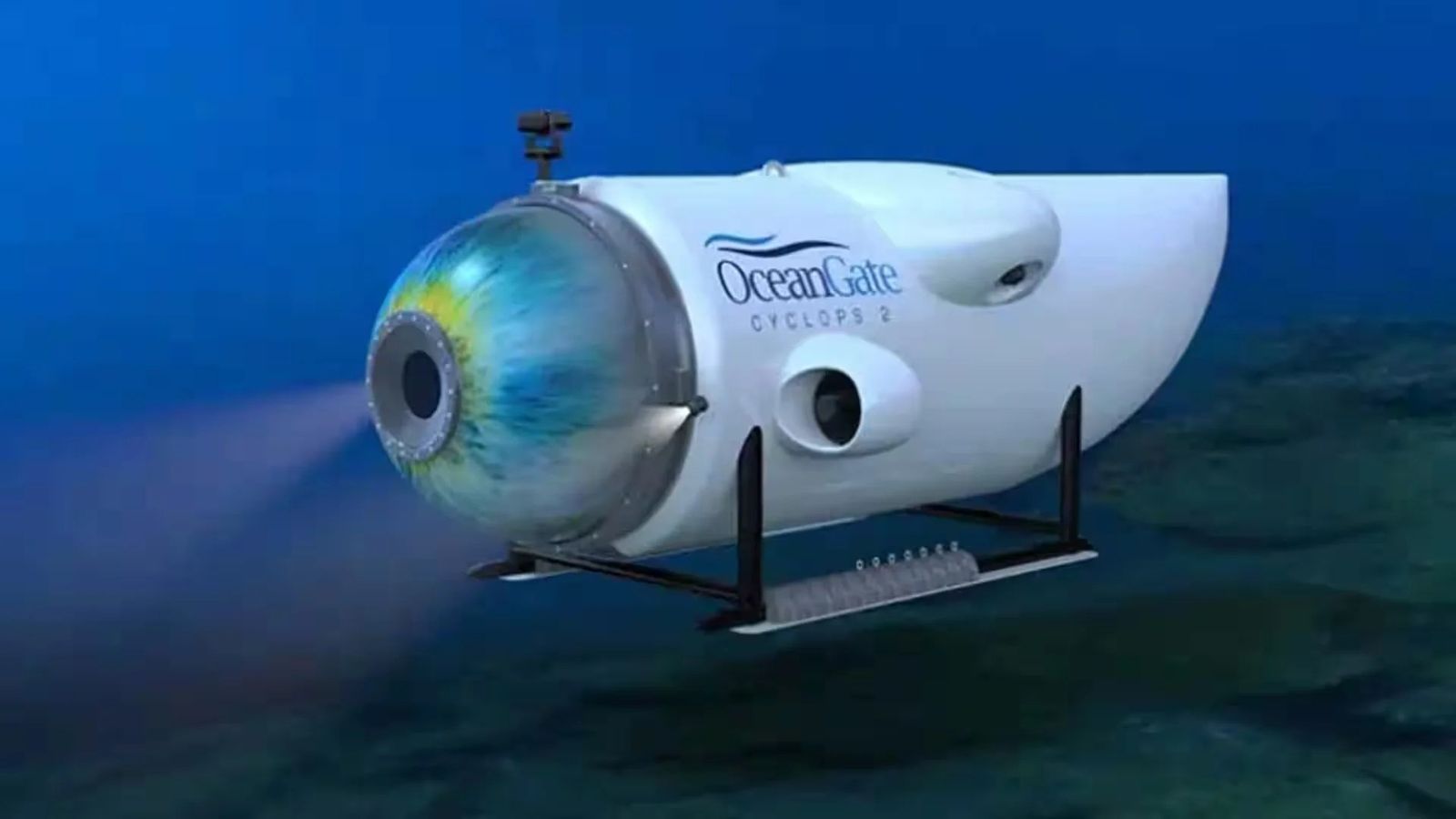 Submersível Titan durante operação de busca no Oceano Atlântico