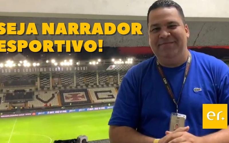 Microfone profissional para narração esportiva