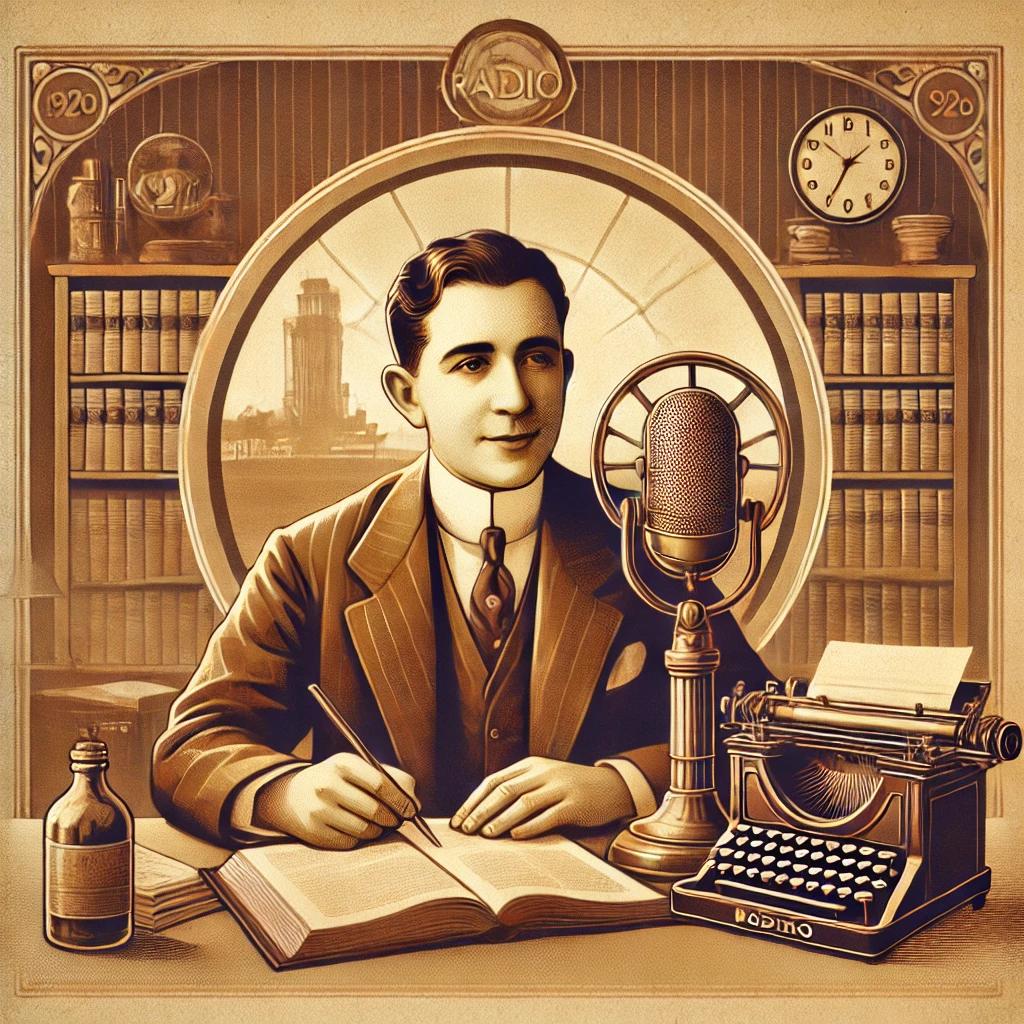 Retrato em preto e branco de Edgard Roquette-Pinto, pioneiro da radiodifusão