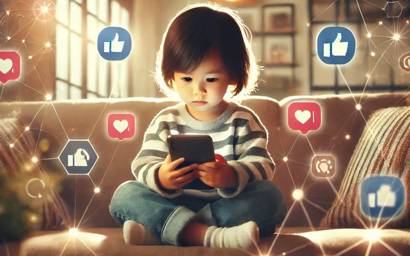 Jovem segurando smartphone com aplicativos de redes sociais