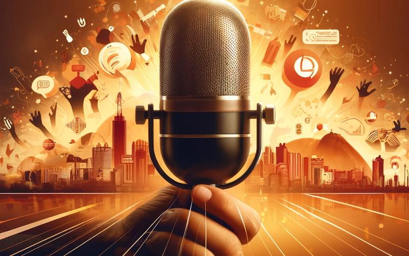 Voluntários em rádio comunitária criando conteúdo inclusivo