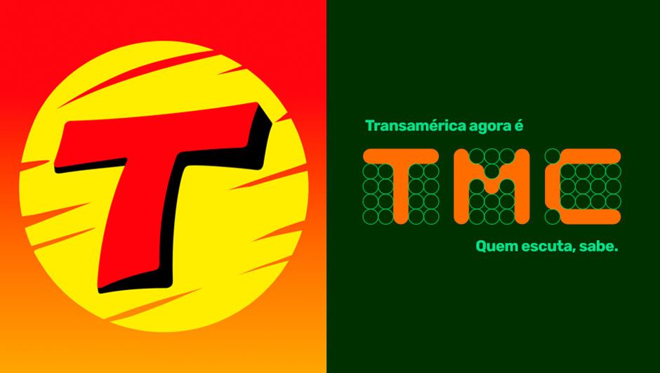Símbolo das marcas Transamérica em transição visual para TMC nova