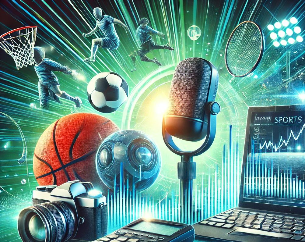Jornalistas e criadores de conteúdo em cobertura esportiva