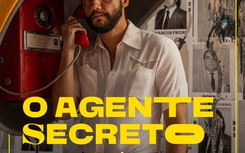 Cena dramática do filme 'O Agente Secreto' ou troféu Globo de Ouro