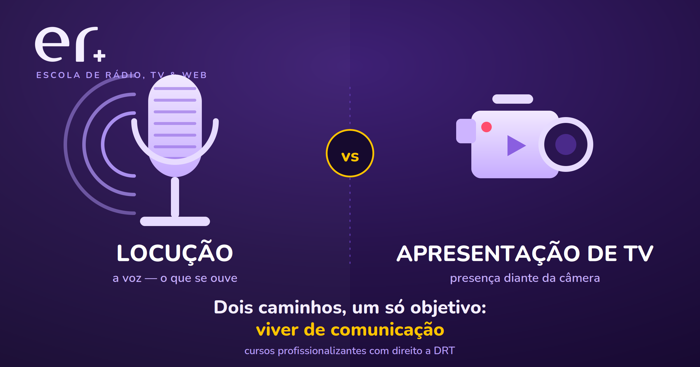 Locução ou Apresentação de TV? Entenda a diferença e escolha o curso certo pra você