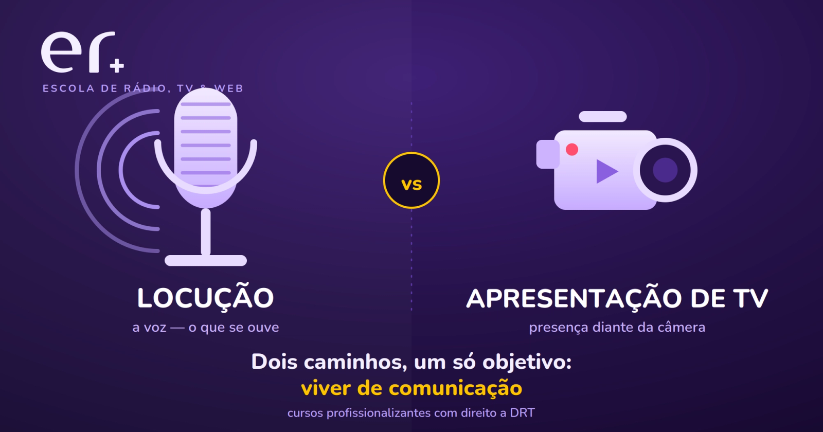 Locução ou Apresentação de TV? Entenda a diferença e escolha o curso certo pra você