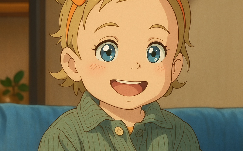 Foto transformada em estilo Ghibli ao lado da imagem original