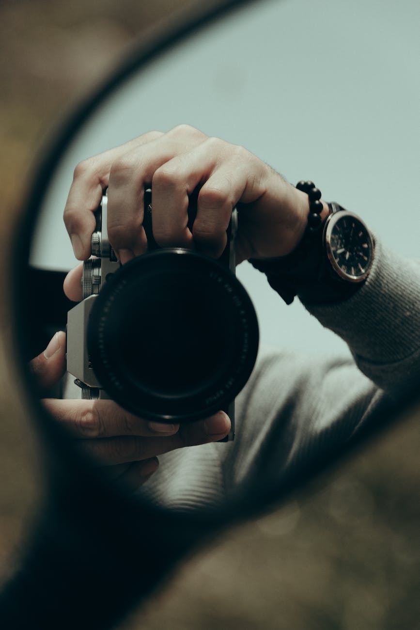 Câmera profissional Sony e composição visual de fotografias premiadas