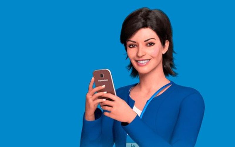 Avatar digital colorido em painel de rede social com muitos seguidores