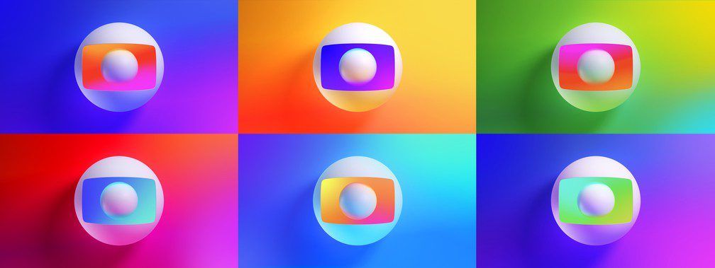 Logo da Globo em cores quentes renovadas para nova identidade visual