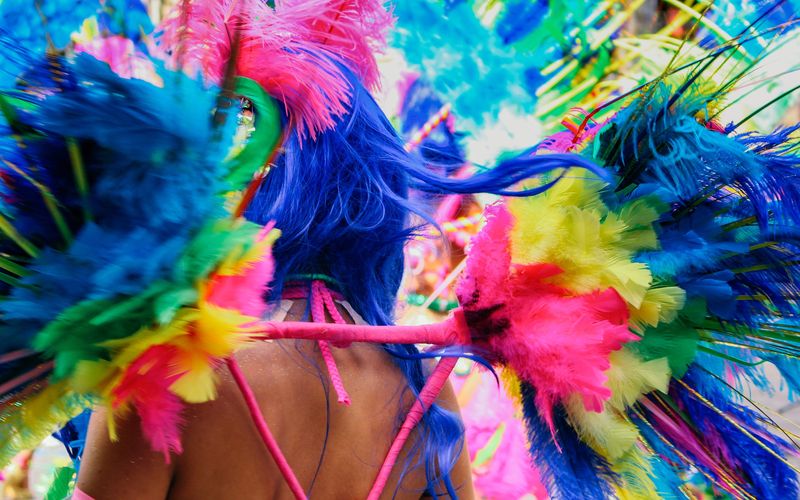 Multidão festejando nas ruas do Rio em blocos temáticos de Carnaval