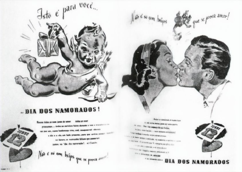 Casal em clima romântico celebrando o Dia dos Namorados em junho