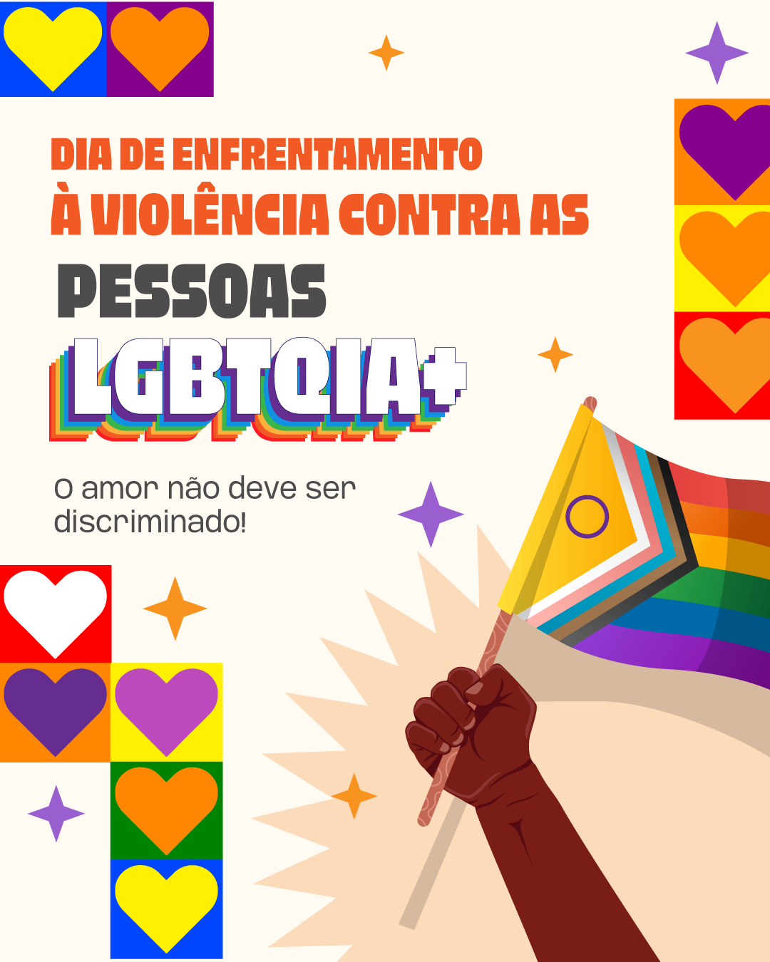 Símbolo arco-íris em estúdio de rádio promovendo inclusão e respeito