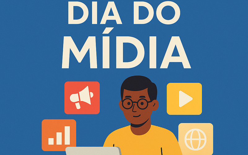Profissional de mídia em reunião analisando dados e gráficos de campanha