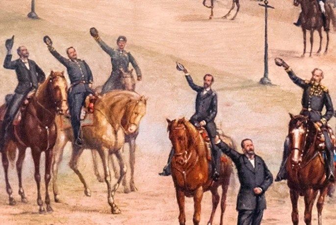 Uniforme militar e documentos históricos da proclamação da república