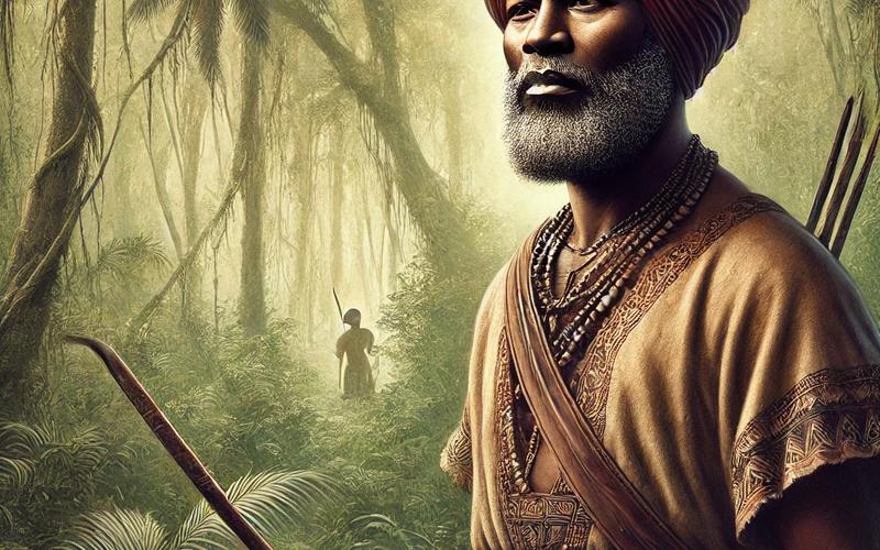 Símbolo ou ilustração relacionada à cultura e história negra brasileira