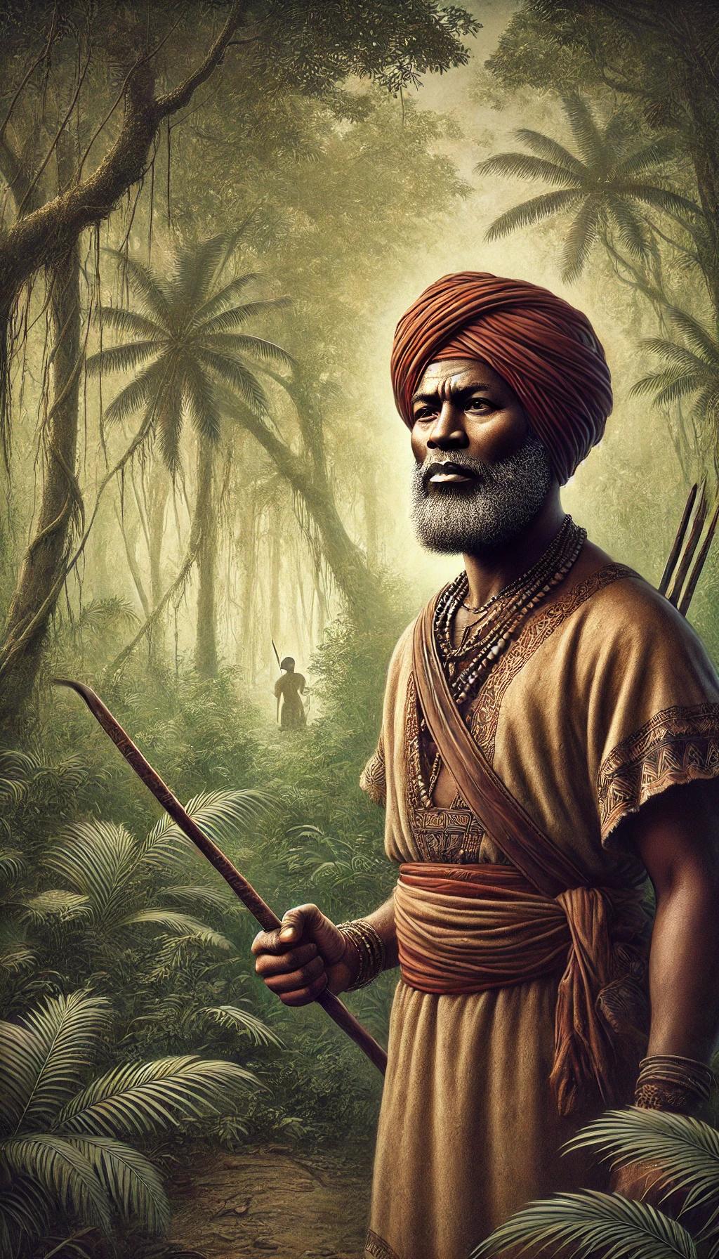 Símbolo ou ilustração relacionada à cultura e história negra brasileira