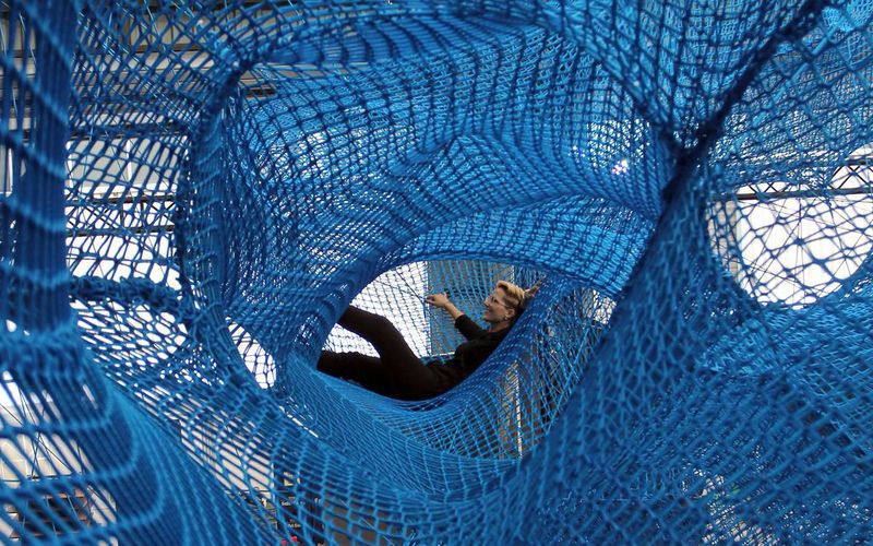 Instalação artística de arte e tecnologia no Museu do Amanhã