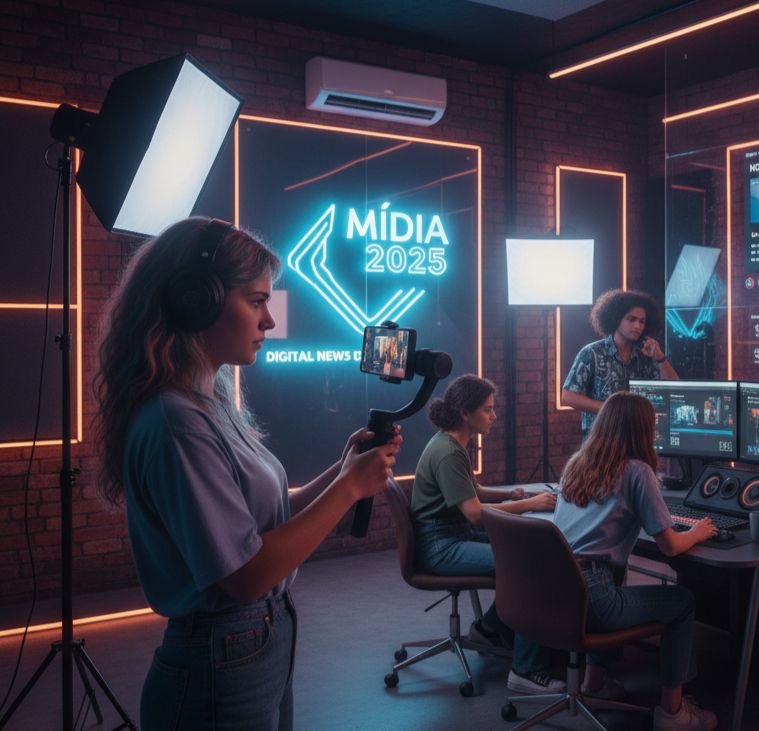 Mão segurando smartphone para gravação de vídeo vertical curto