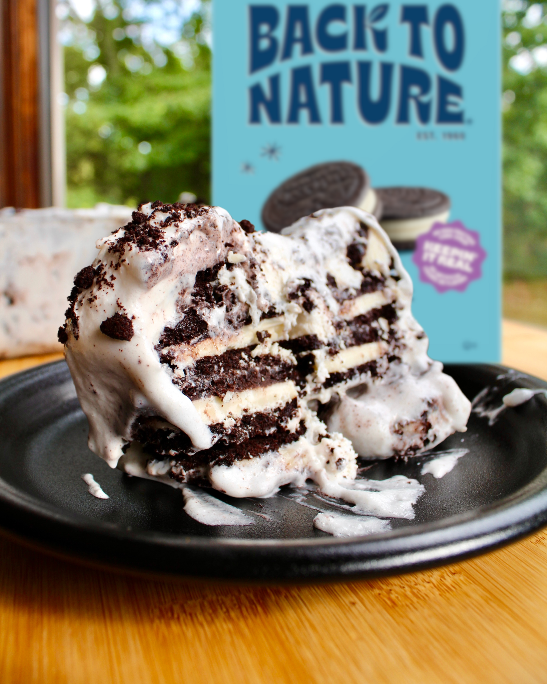 A melty slice of icebox cake