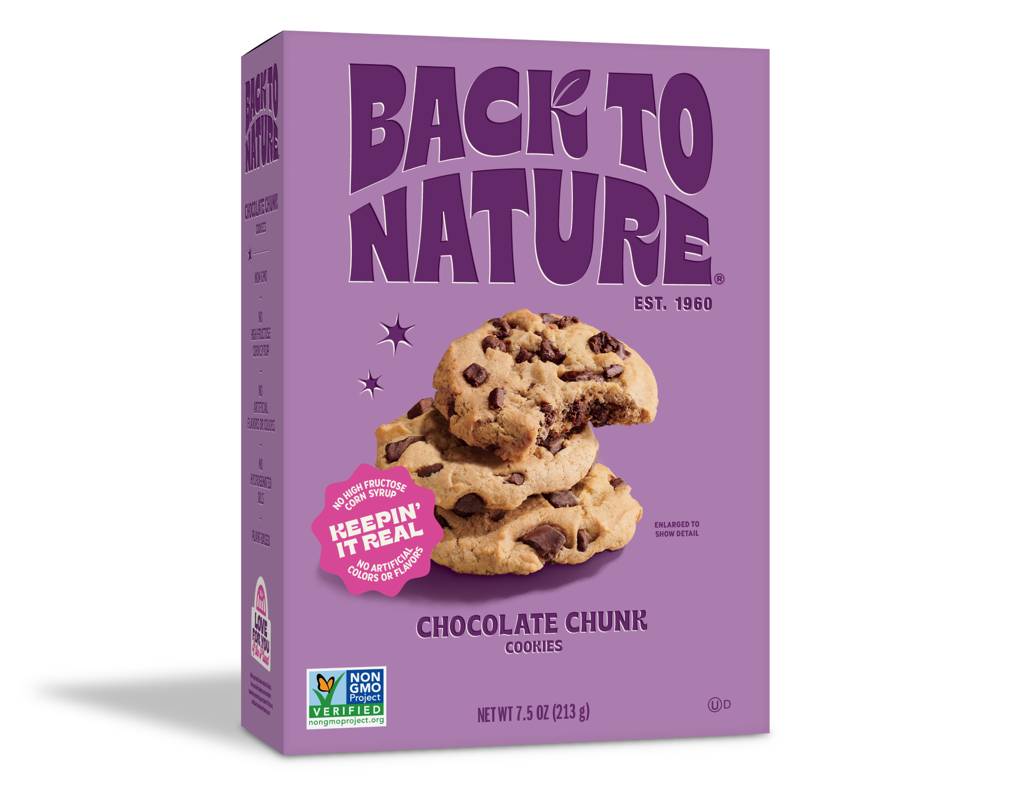 Purple box of Back to Nature Chocolate Chunk Cookies