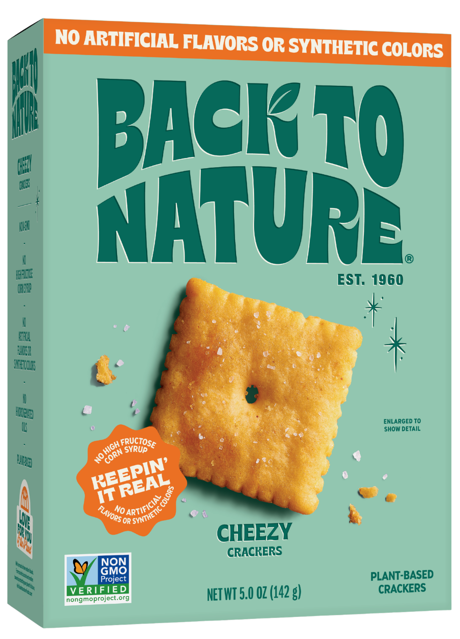 light green box of Cheezy Crackers - Product Recirc