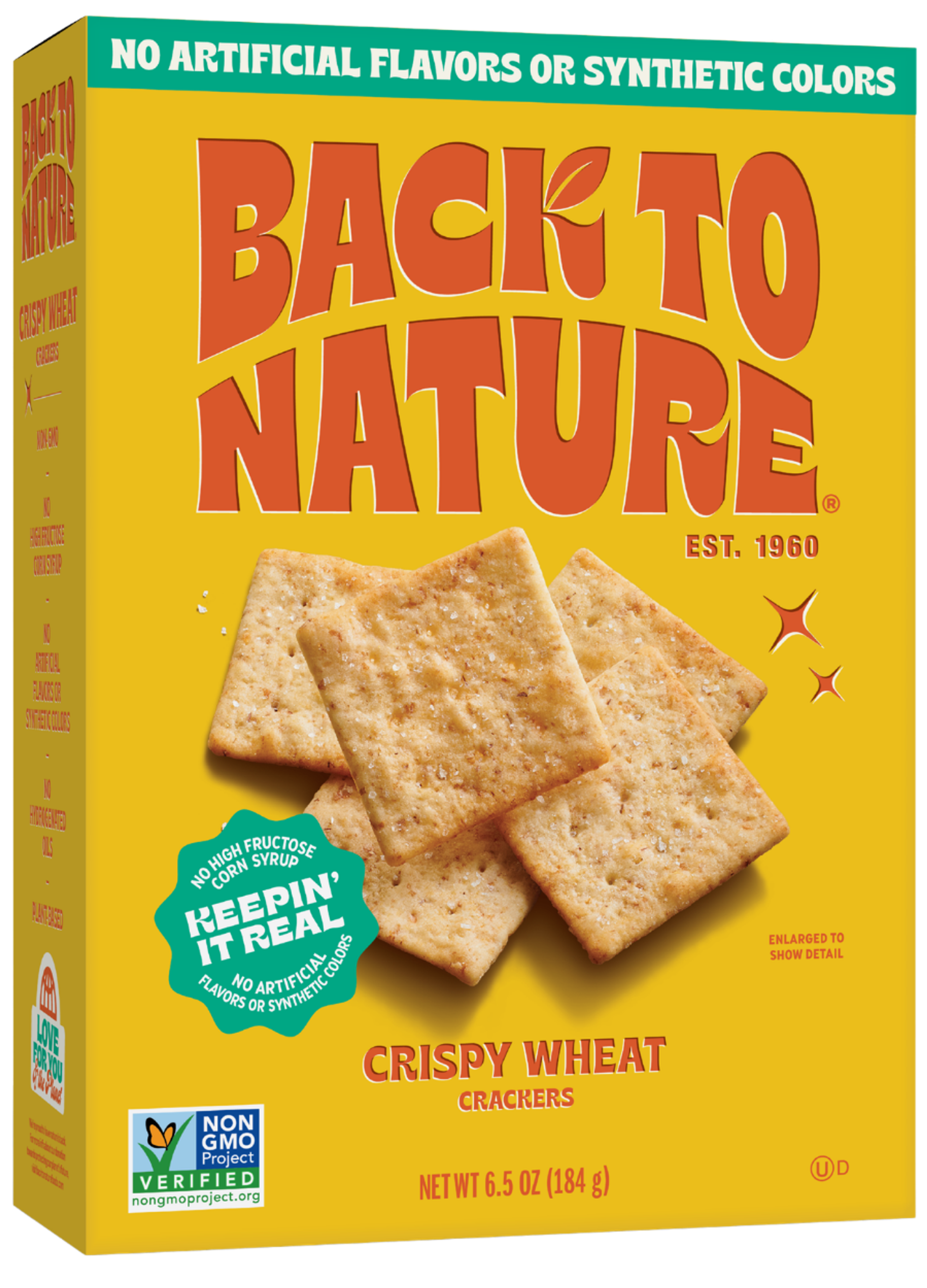 yellow box of crispy wheat crackers