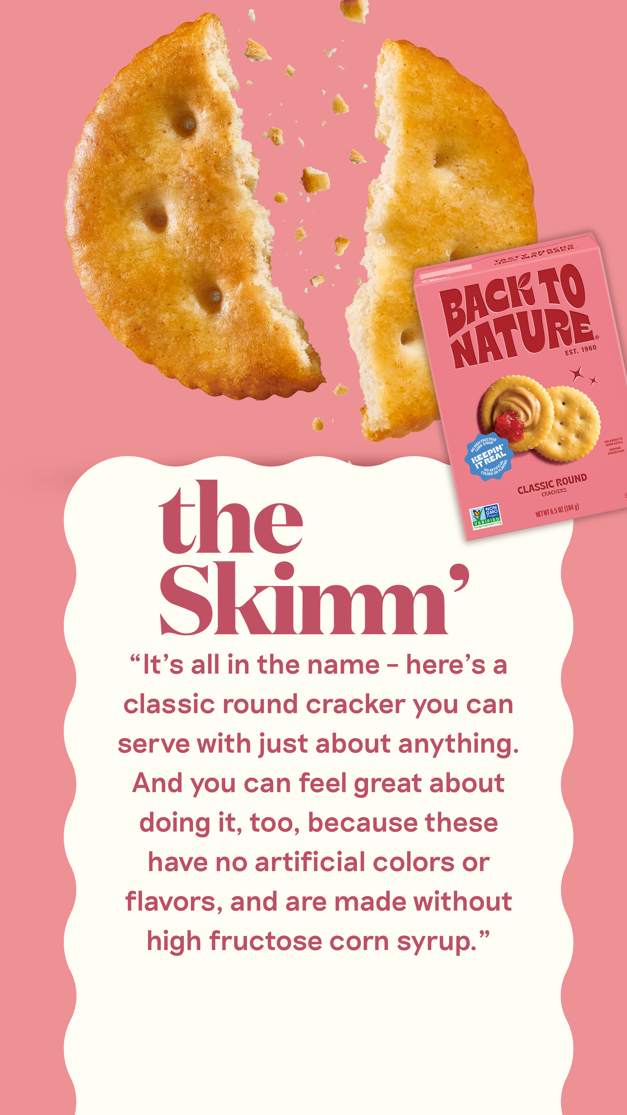 The Skimm's positive review of Back to Nature Classic Round Crackers