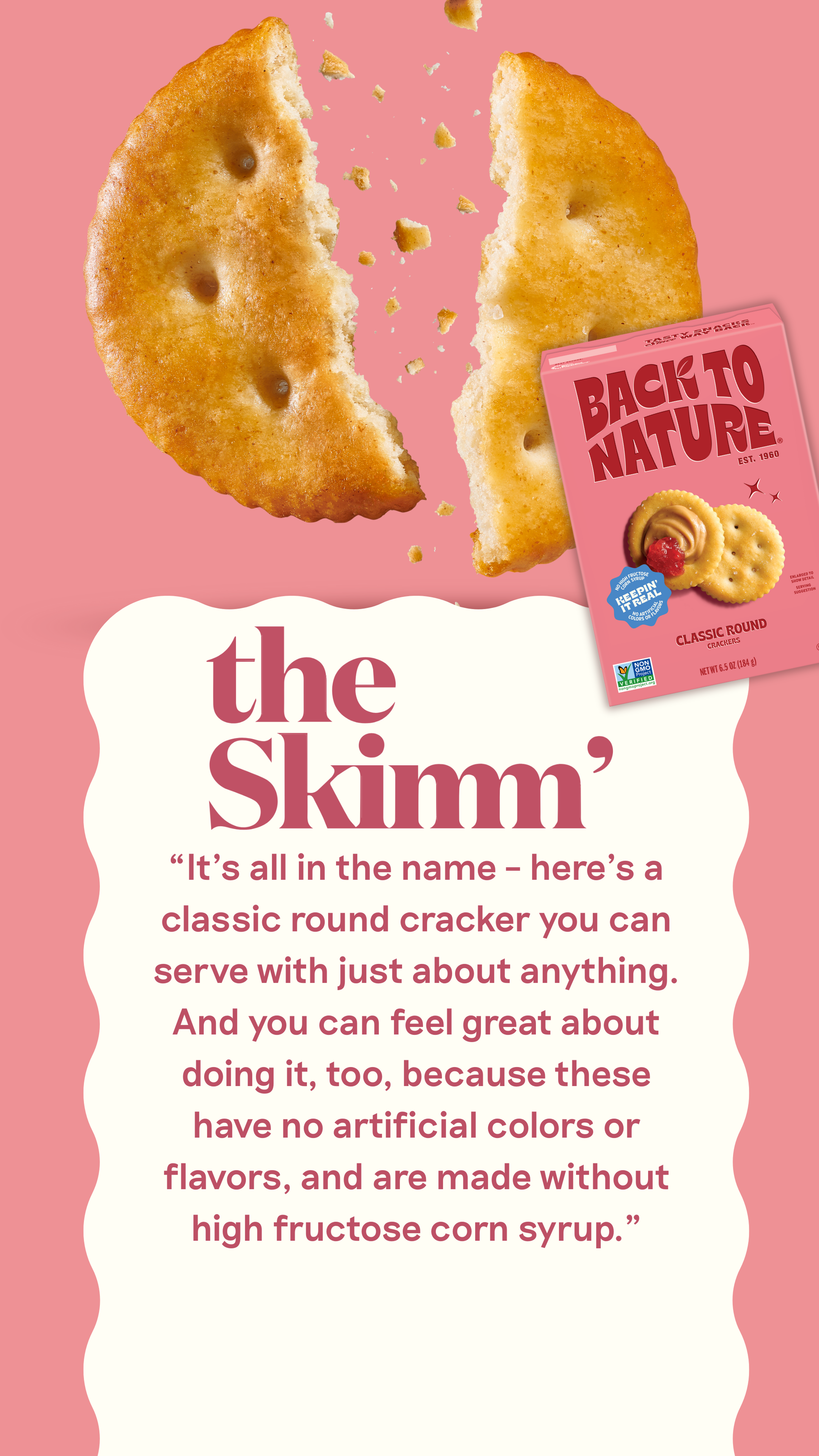 The Skimm's positive review of Back to Nature Classic Round Crackers