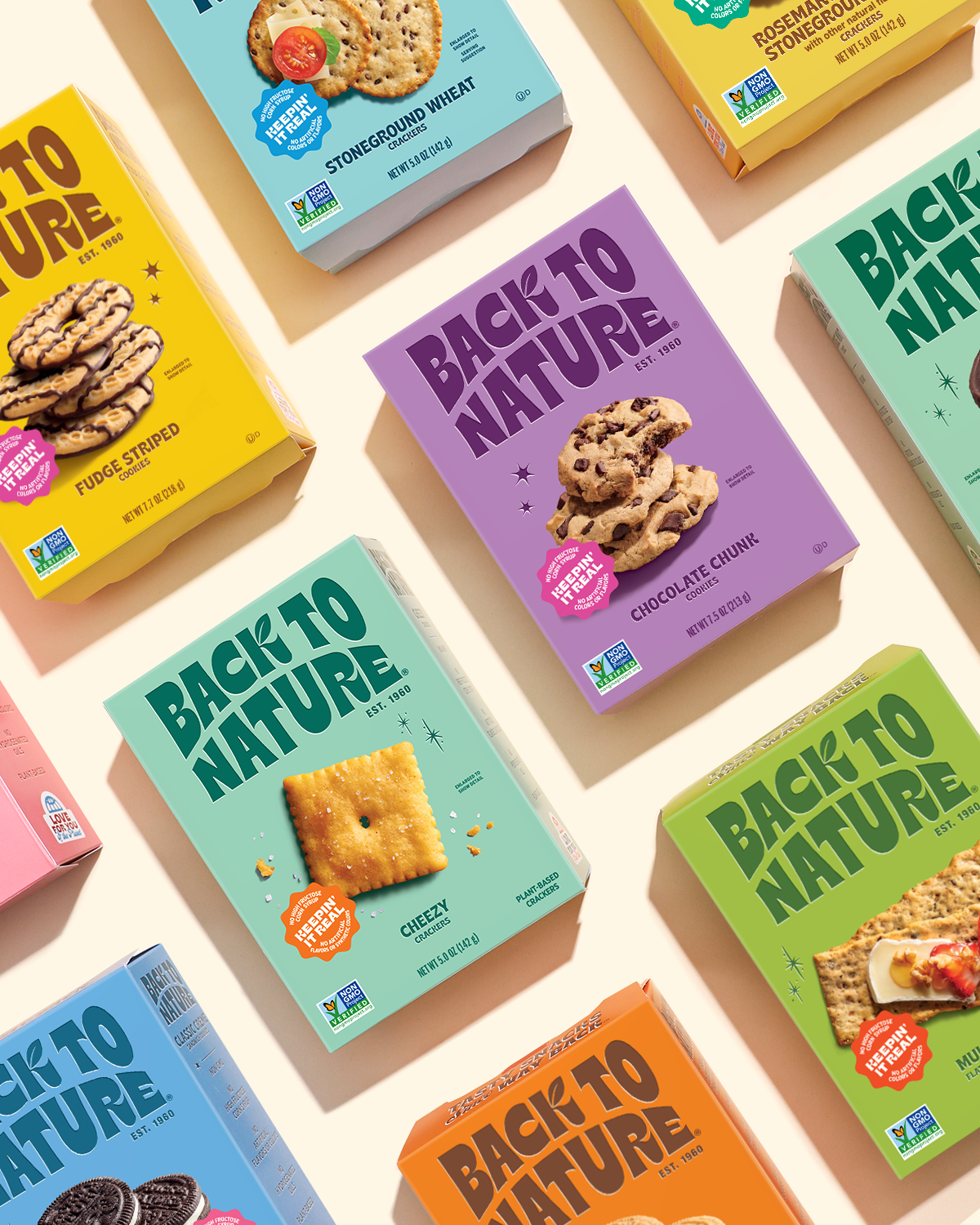 Back to Nature snack boxes tiled
