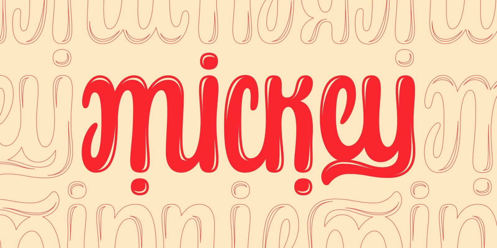 Minnie and Mickie Ambigram: Ambigram and Lettering