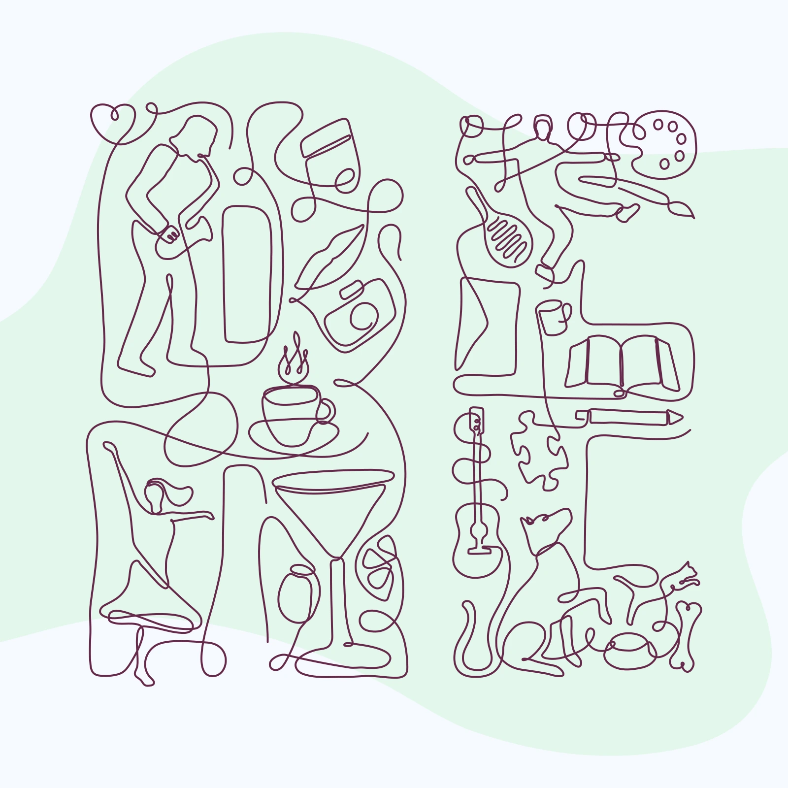 Shillington Post RELAX editorial illustration project thumbnail.