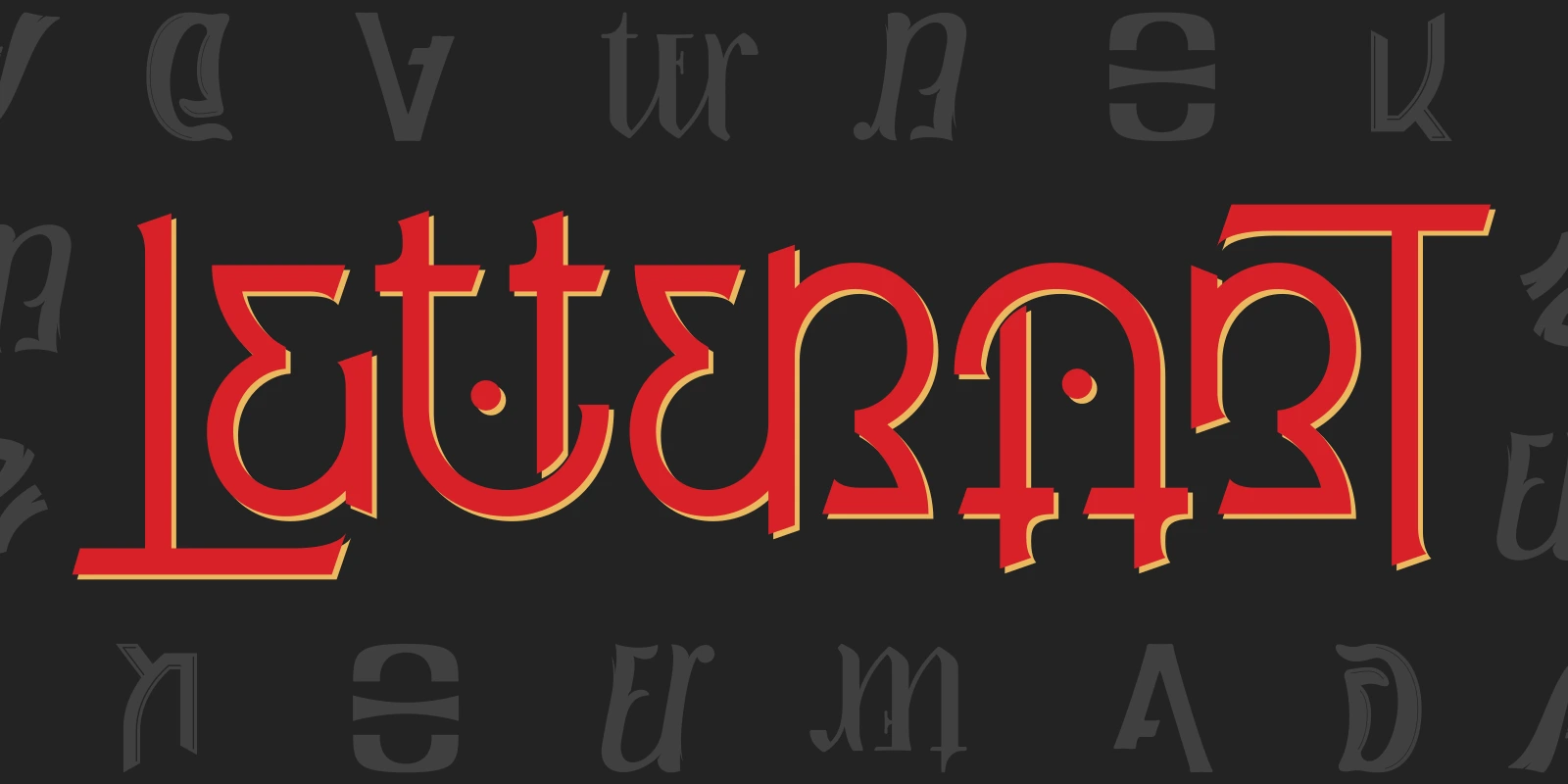 LetterArt ambigram card deck project thumbnail.