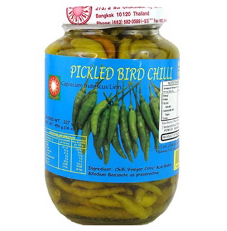 PICKLED WHOLE BIRD CHILLI (GREEN)
