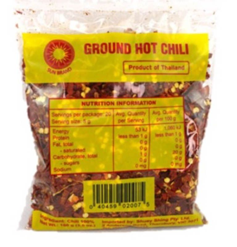 GROUND CHILLI (FLAKES) 100G