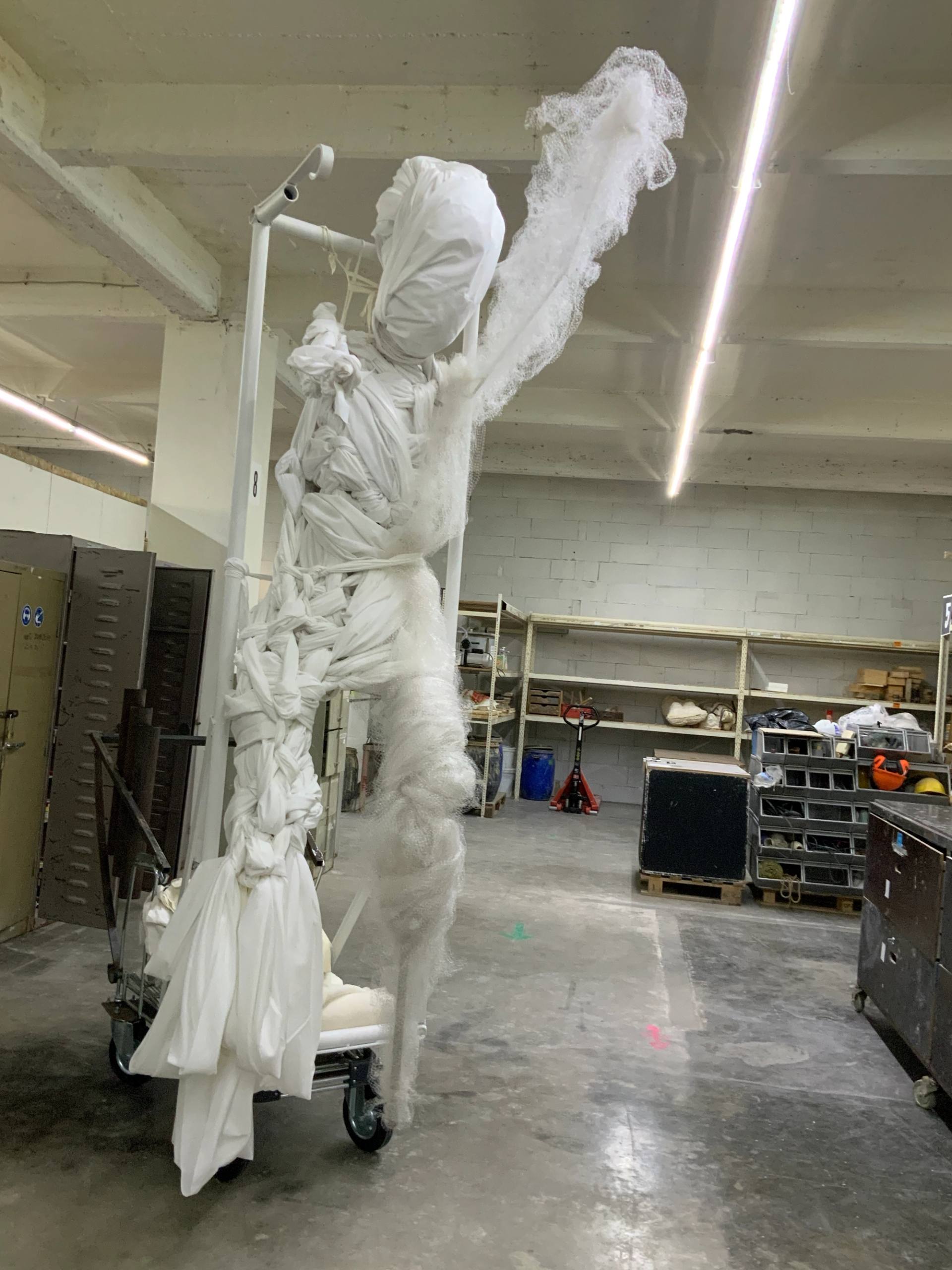 a sculpted body in fabric